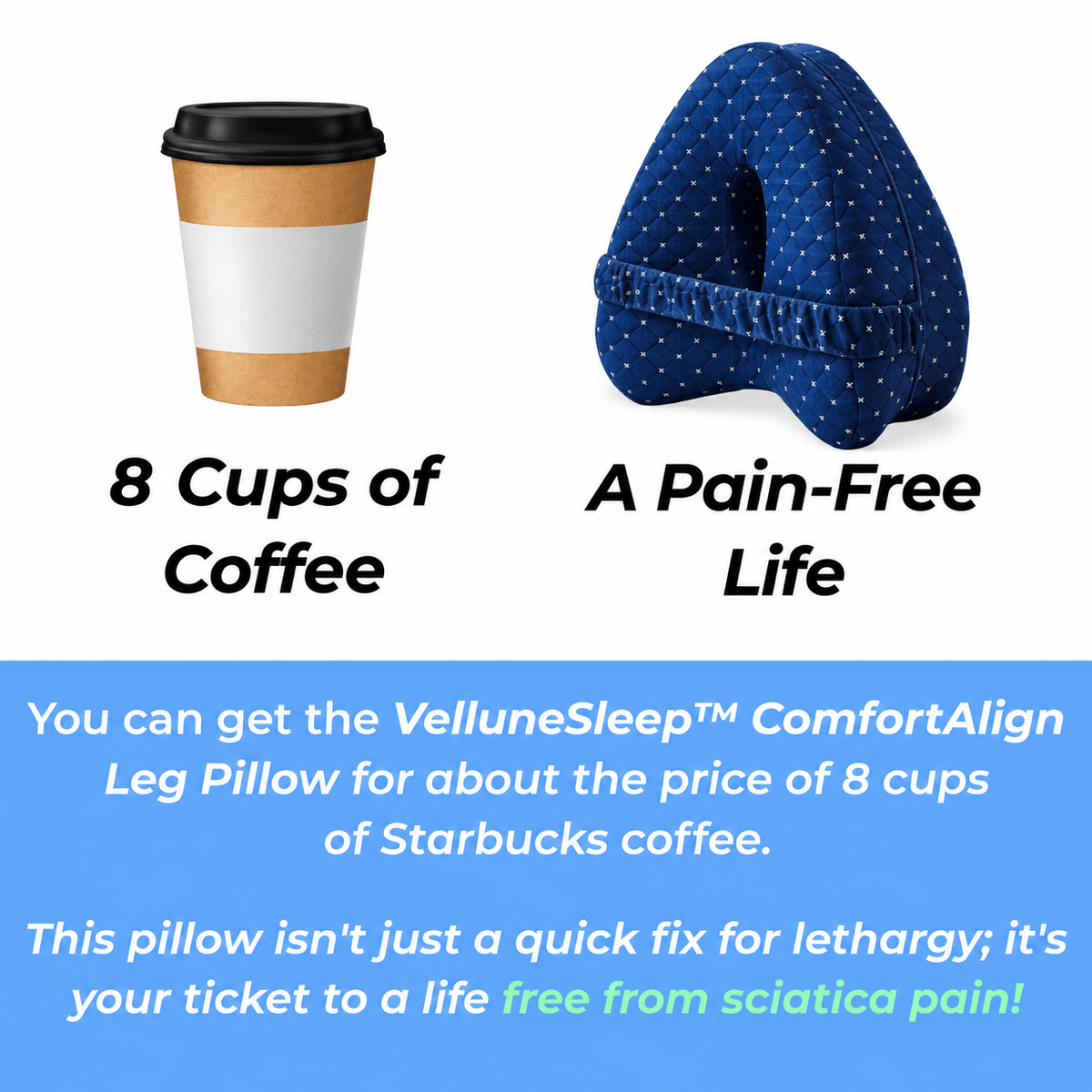 VelluneSleep™ ComfortAlign Leg Pillow